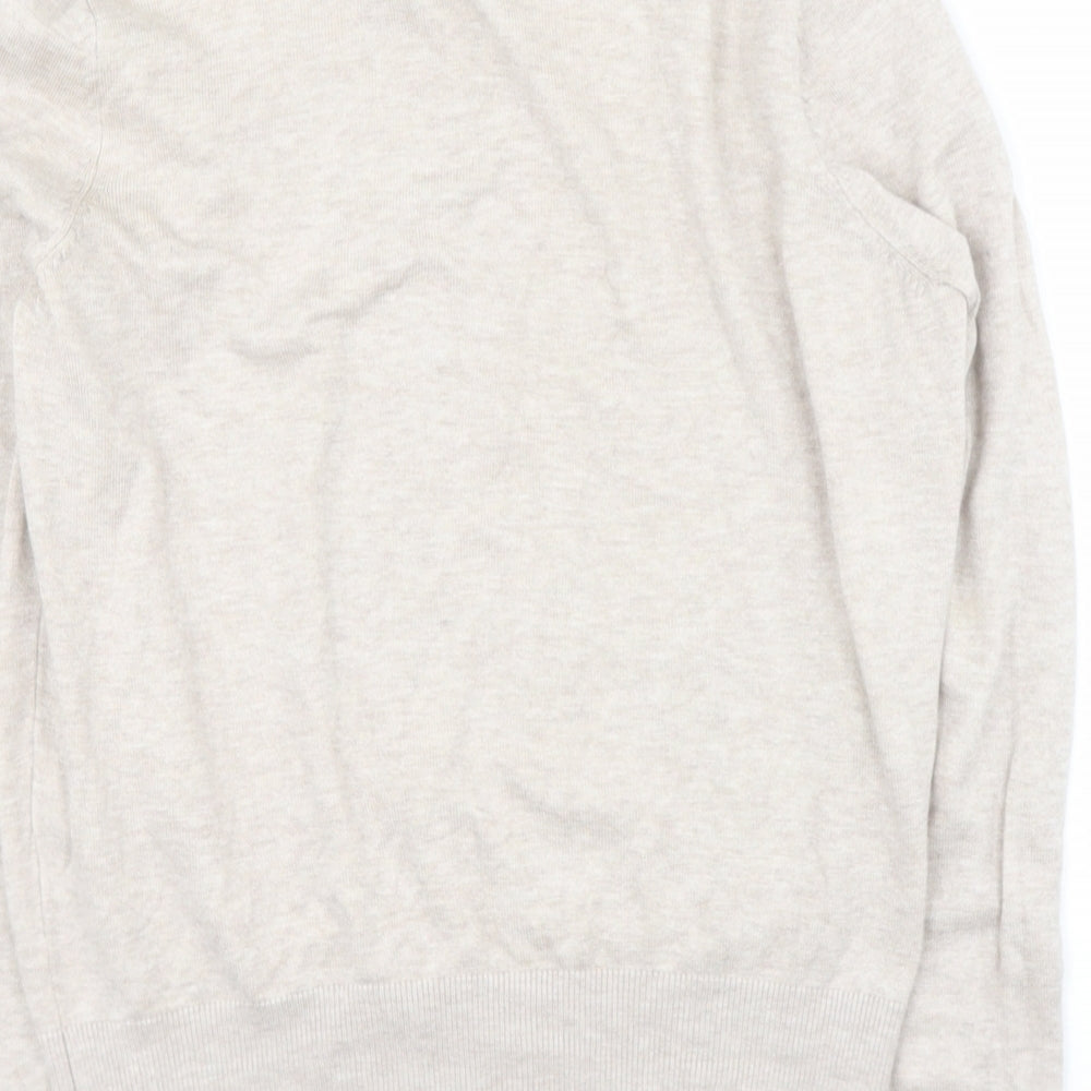 Red Herring Womens Beige Scoop Neck Viscose Cardigan Jumper Size 14