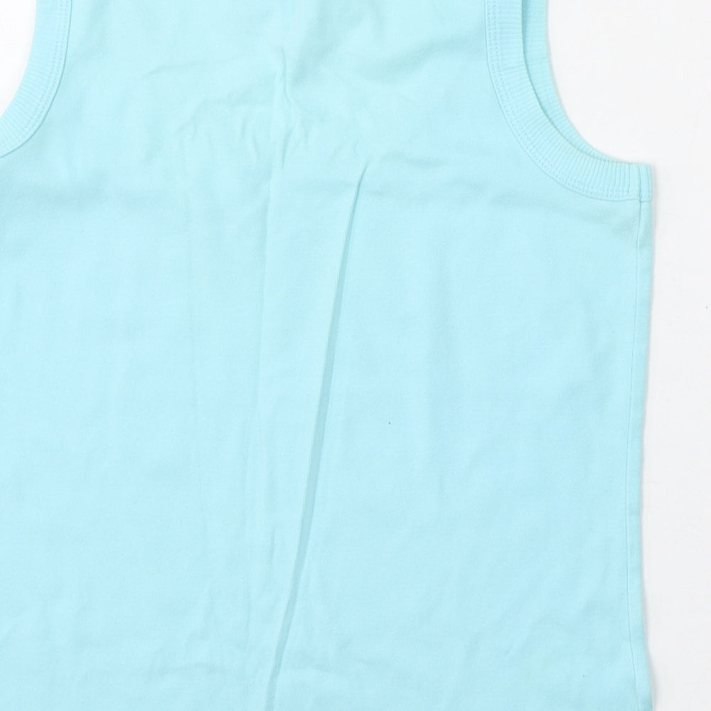 NEXT Womens Blue Cotton Basic Tank Size 12 Round Neck