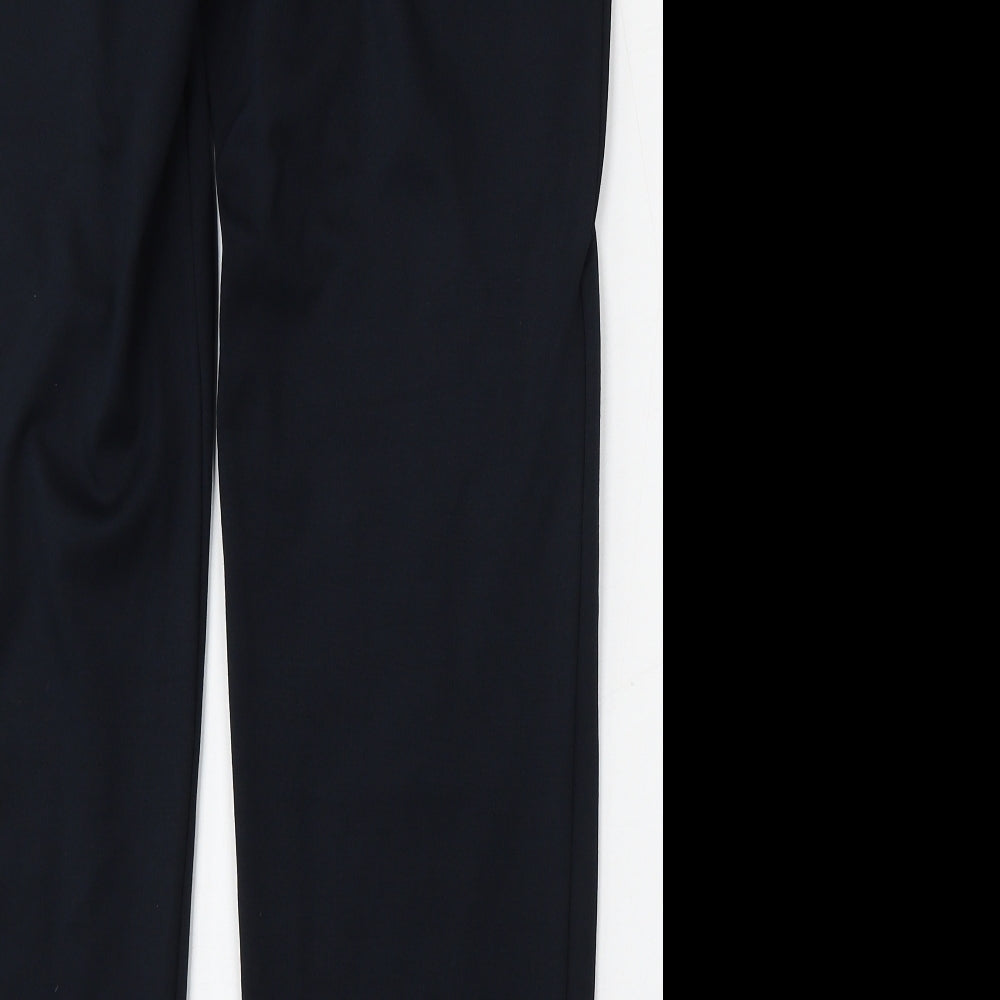 Marks and Spencer Womens Blue Viscose Trousers Size 12 L27 in Regular