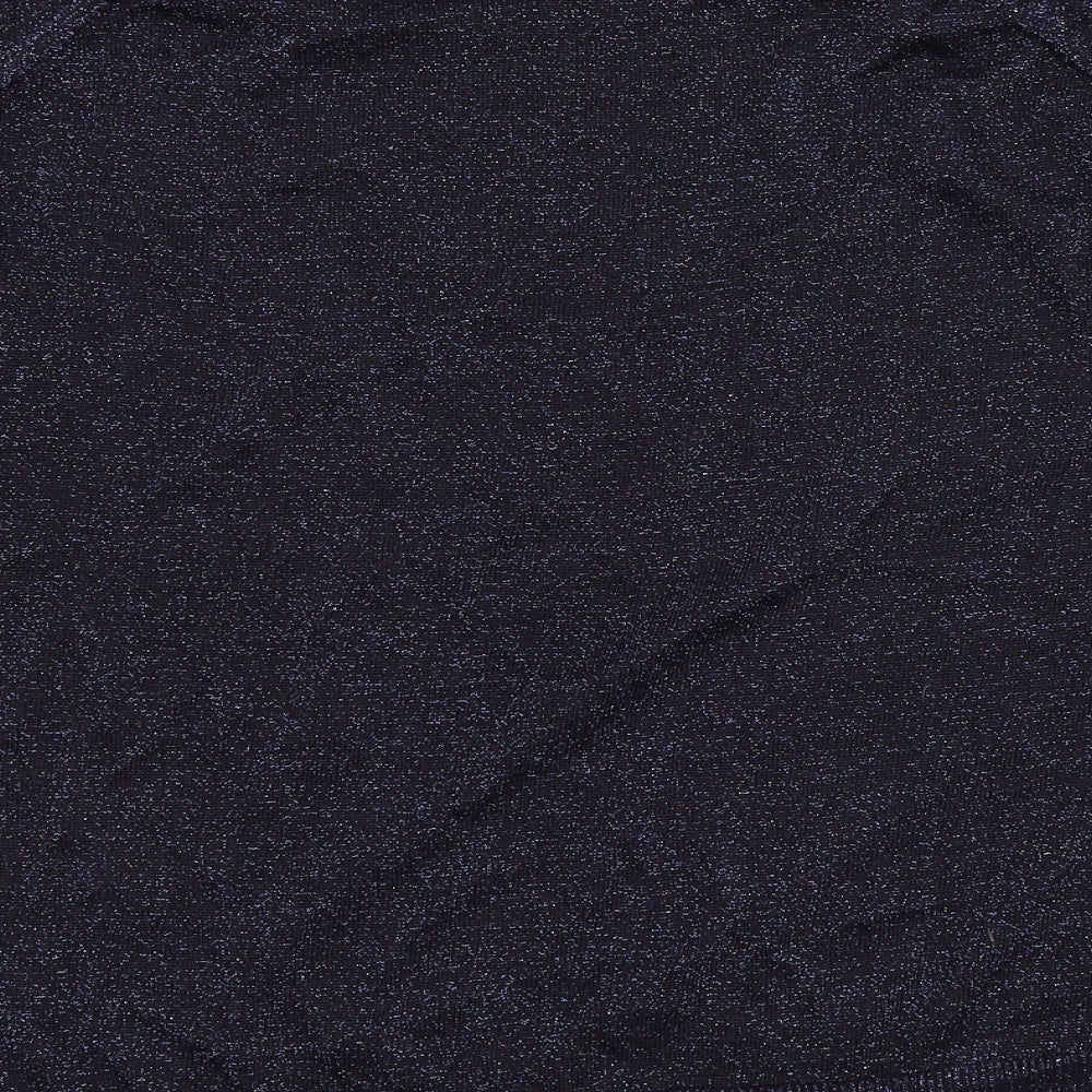 Marks & Spencer Womens Purple Viscose Basic Blouse Size 18 Round Neck