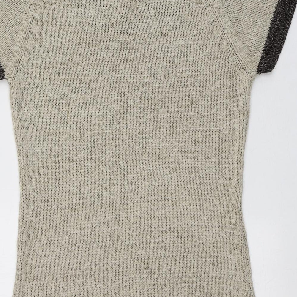 Originals Womens Beige Round Neck Acrylic Pullover Jumper Size M