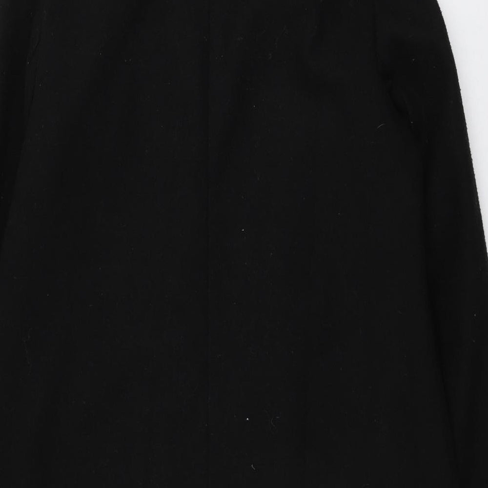 Atmosphere Womens Black Animal Print Overcoat Coat Size 8