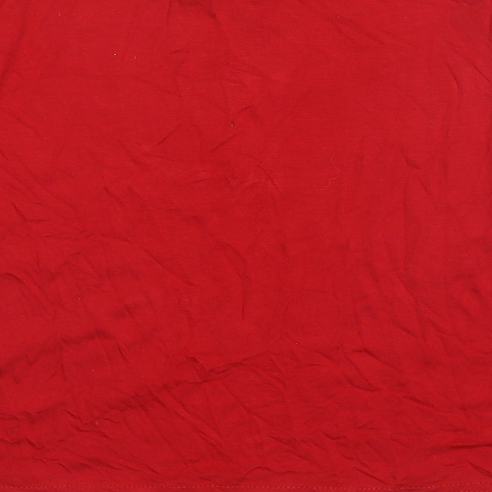 PRETTYLITTLETHING Womens Red Viscose A-Line Skirt Size 6