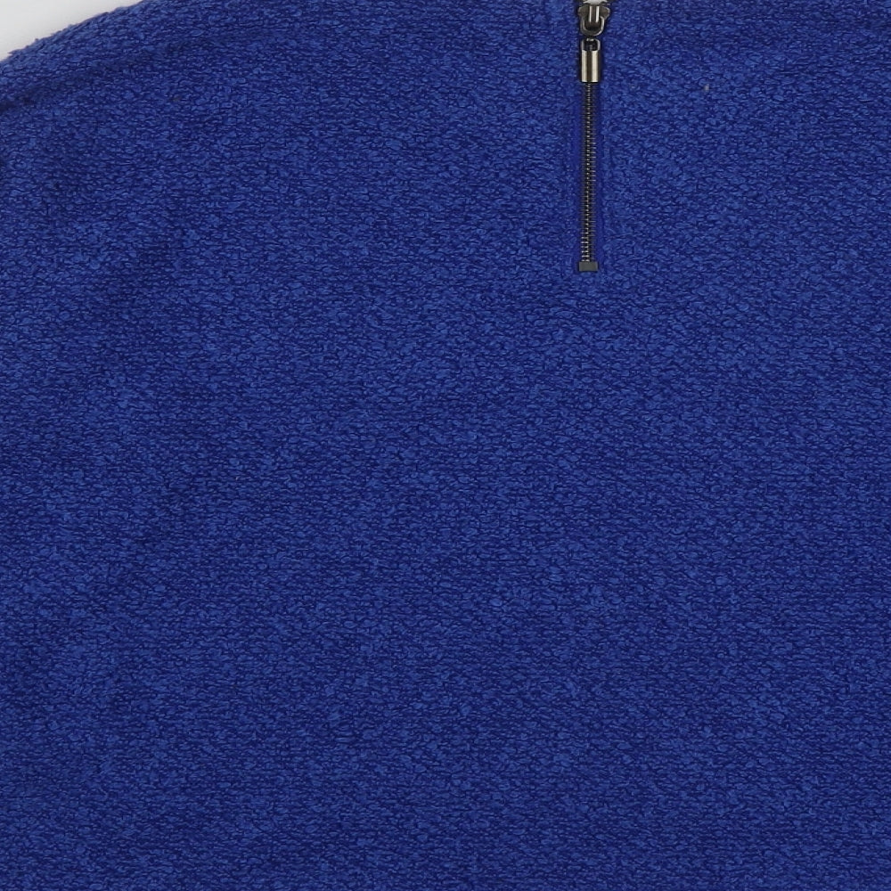 New Look Womens Blue Round Neck Polyester Pullover Jumper Size 8