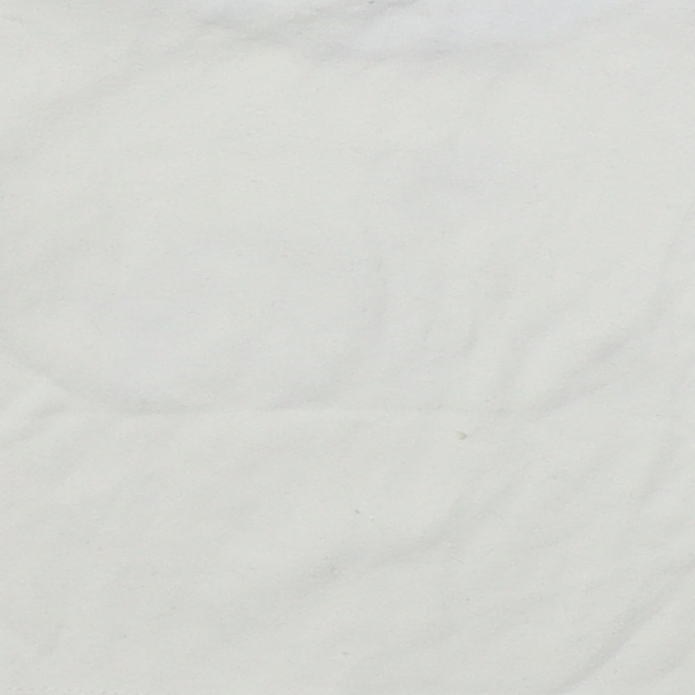 Watch Me Grow Baby White 100% Cotton Basic T-Shirt Size 3-6 Months Round Neck Button