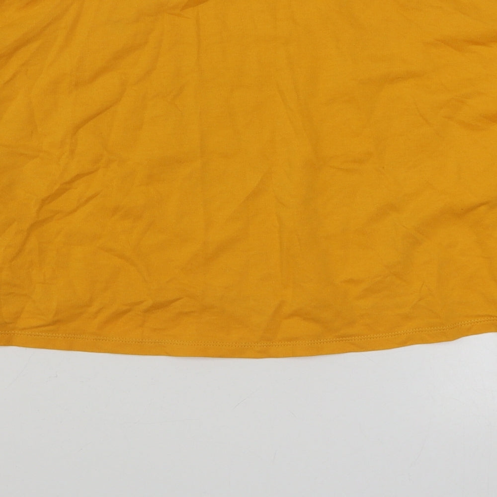 H&M Womens Yellow Cotton Pullover Sweatshirt Size M Pullover