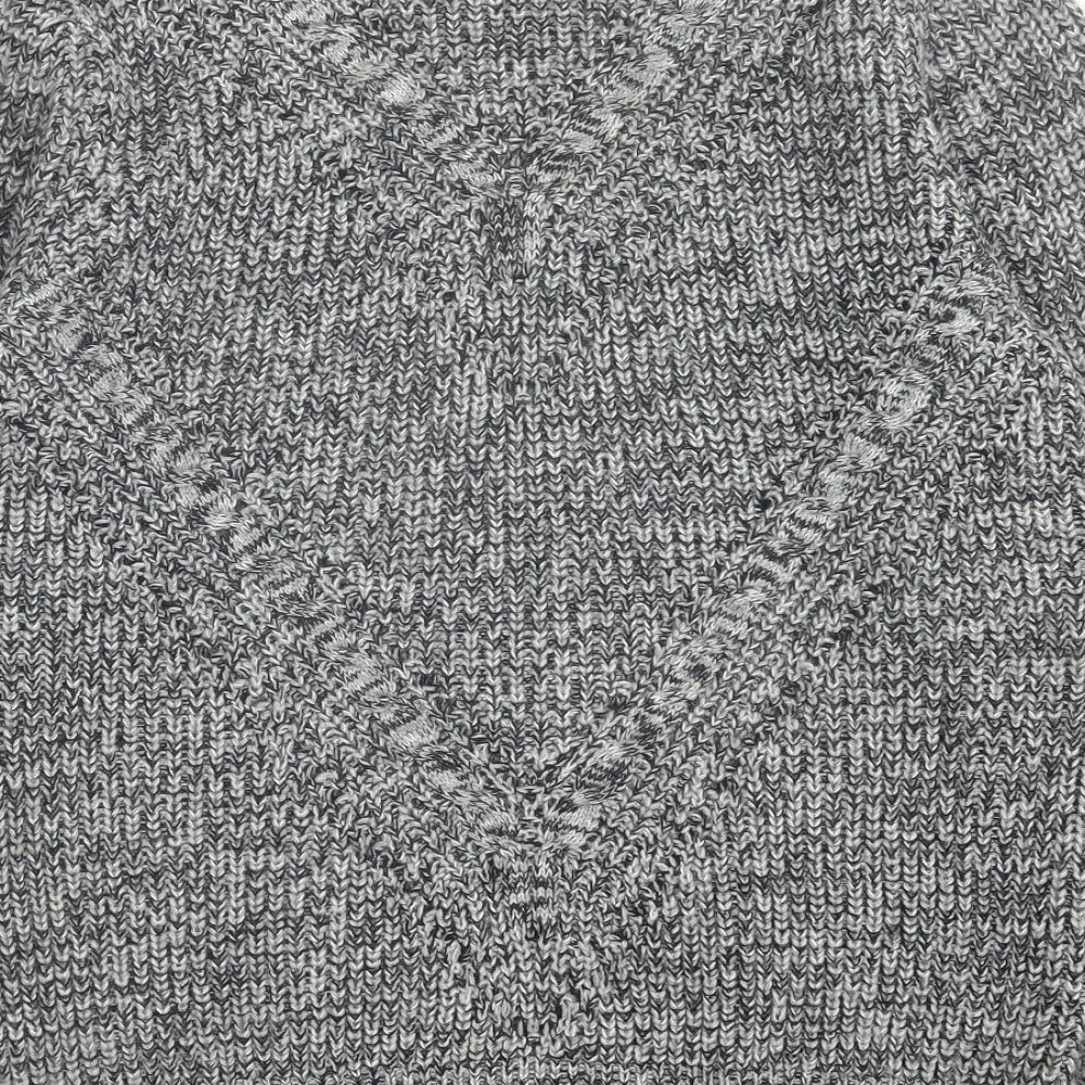 Topman Mens Grey Crew Neck Acrylic Pullover Jumper Size S