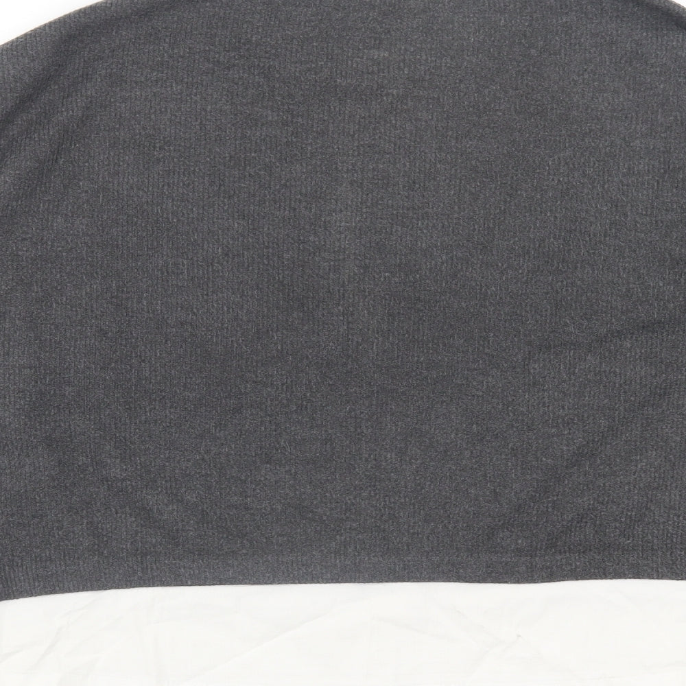 New Look Womens Grey Crew Neck Polyester Pullover Jumper Size 18