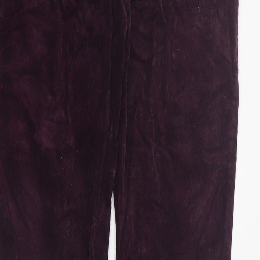 NEXT Girls Purple Cotton Straight Jeans Size 10 Years Regular Zip