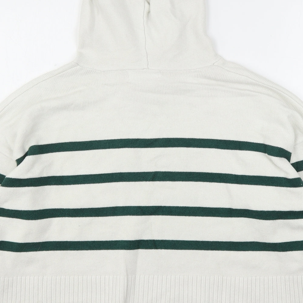 Primark Womens Multicoloured Striped Viscose Pullover Hoodie Size 14