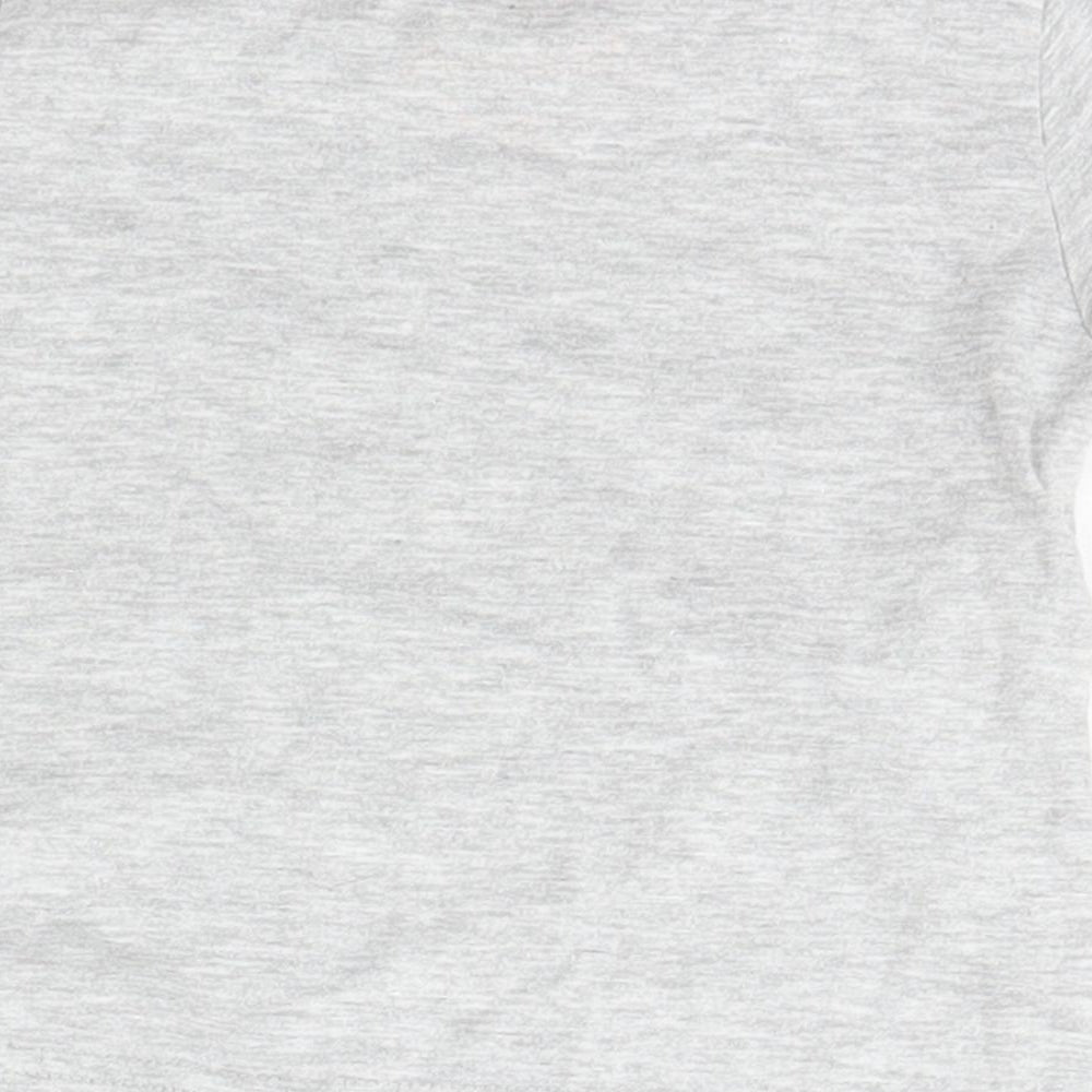 Mothercare Baby Grey Cotton Basic T-Shirt Size 9-12 Months Crew Neck Pullover