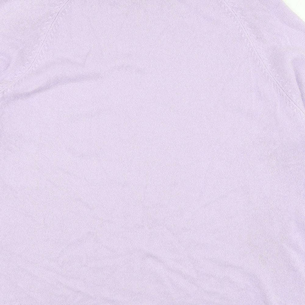 Berkertex Womens Purple Round Neck Acrylic Pullover Jumper Size 20