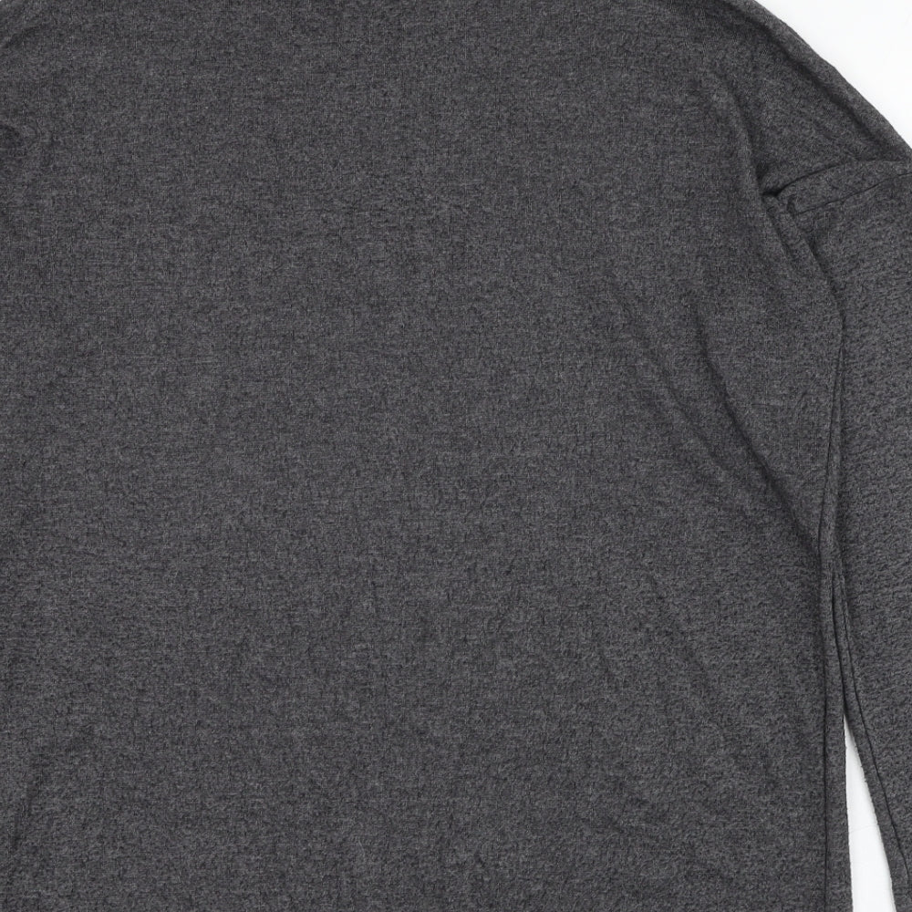 New Look Womens Grey Roll Neck Polyester Pullover Jumper Size 8