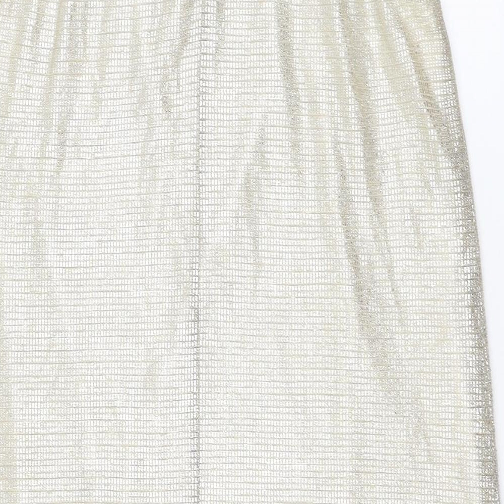 Atmosphere Womens Gold Polyester Basic Tank Size 10 Round Neck