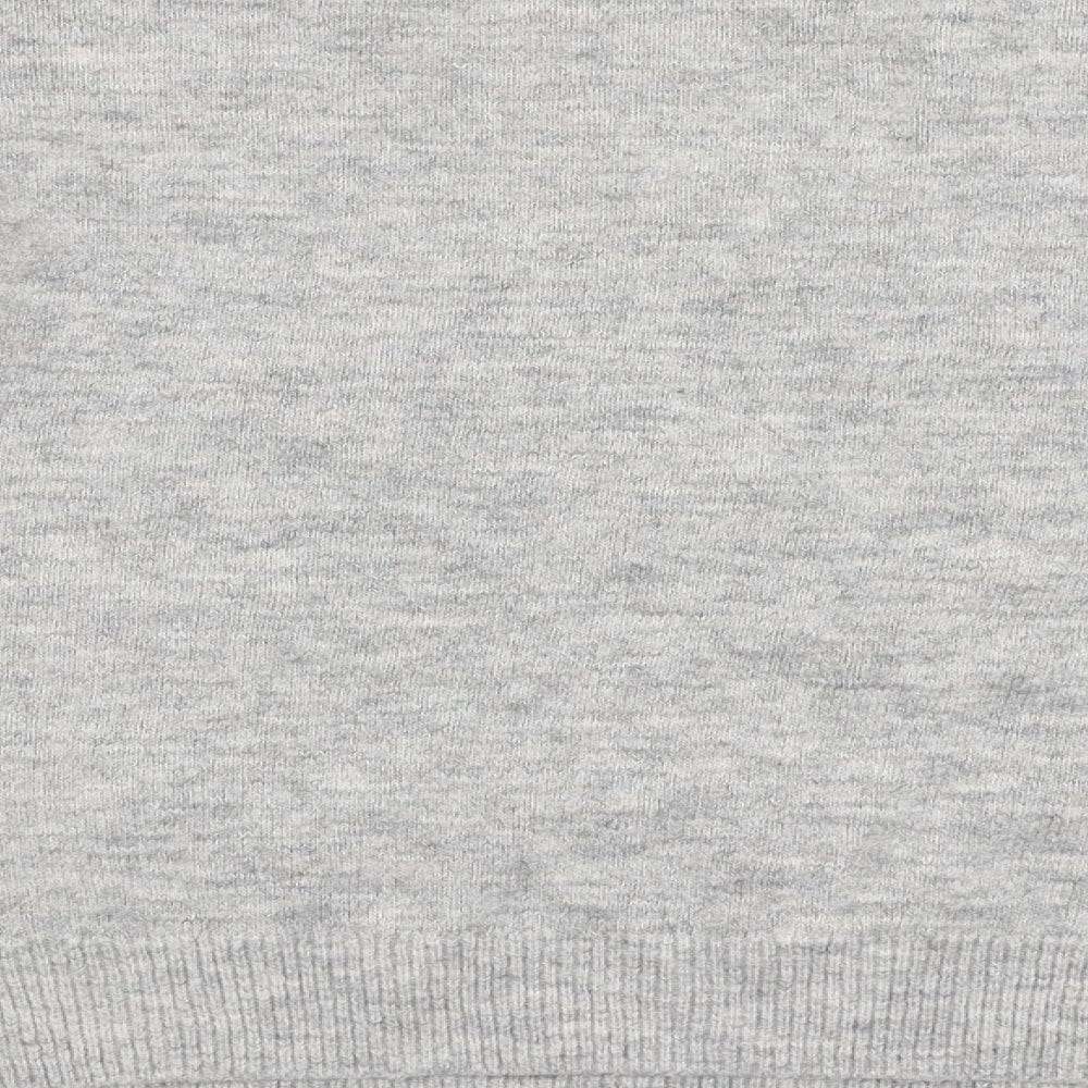 H&M Womens Grey Round Neck Acrylic Pullover Jumper Size M