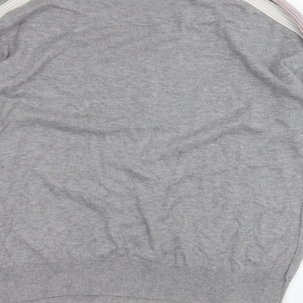 NEXT Womens Grey Round Neck Cotton Pullover Jumper Size 12