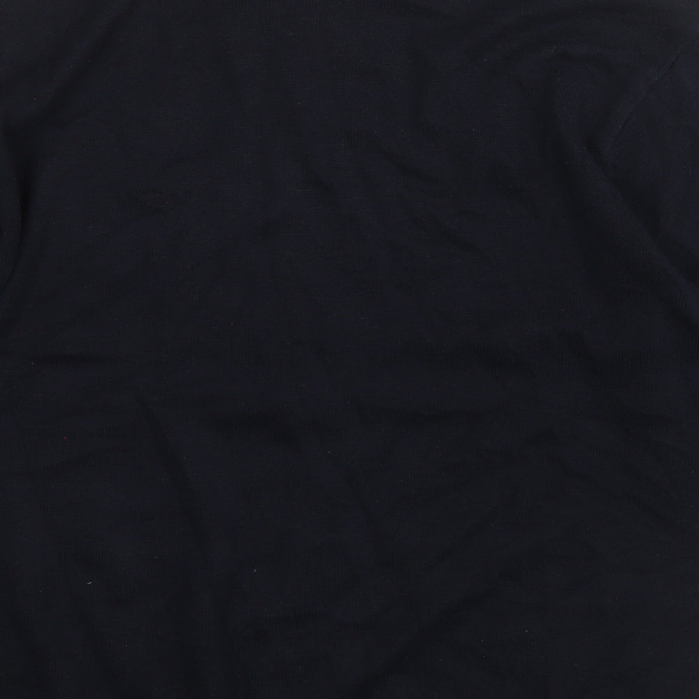 RUSSELL COLLECTION Mens Blue V-Neck Cotton Pullover Jumper Size M