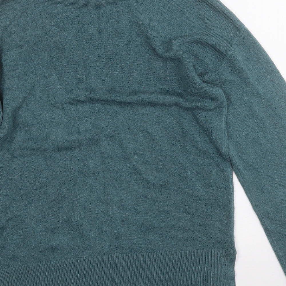 Papaya Womens Blue Round Neck Acrylic Pullover Jumper Size 12