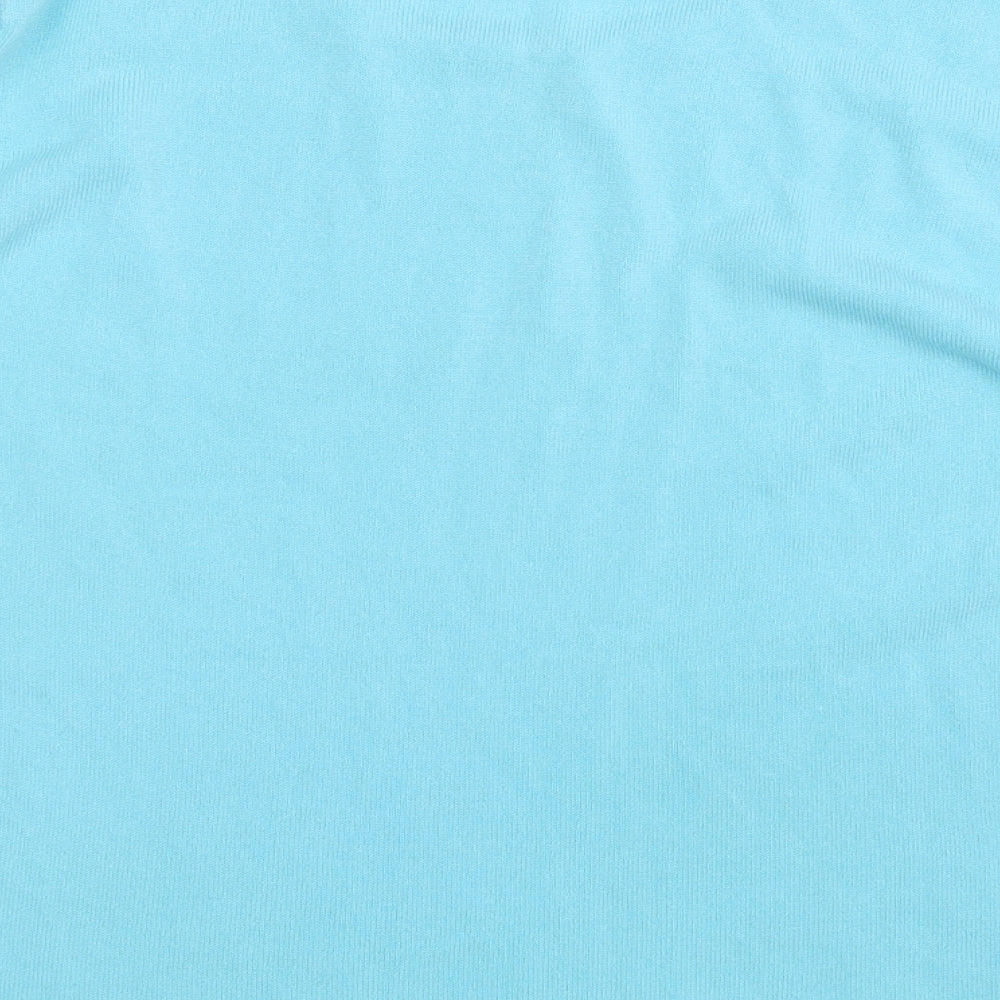 Bonmarché Womens Blue Round Neck Acrylic Pullover Jumper Size XL