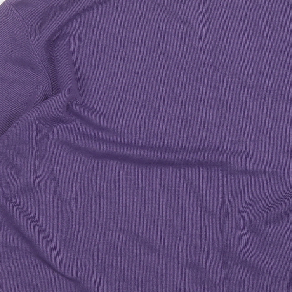 Bonmarché Womens Purple Round Neck Polyester Pullover Jumper Size S