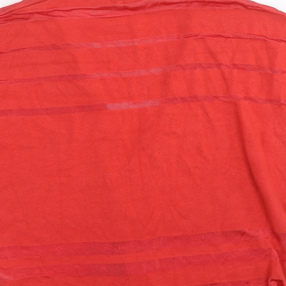 Nutmeg Womens Red V-Neck Viscose Cardigan Jumper Size 14