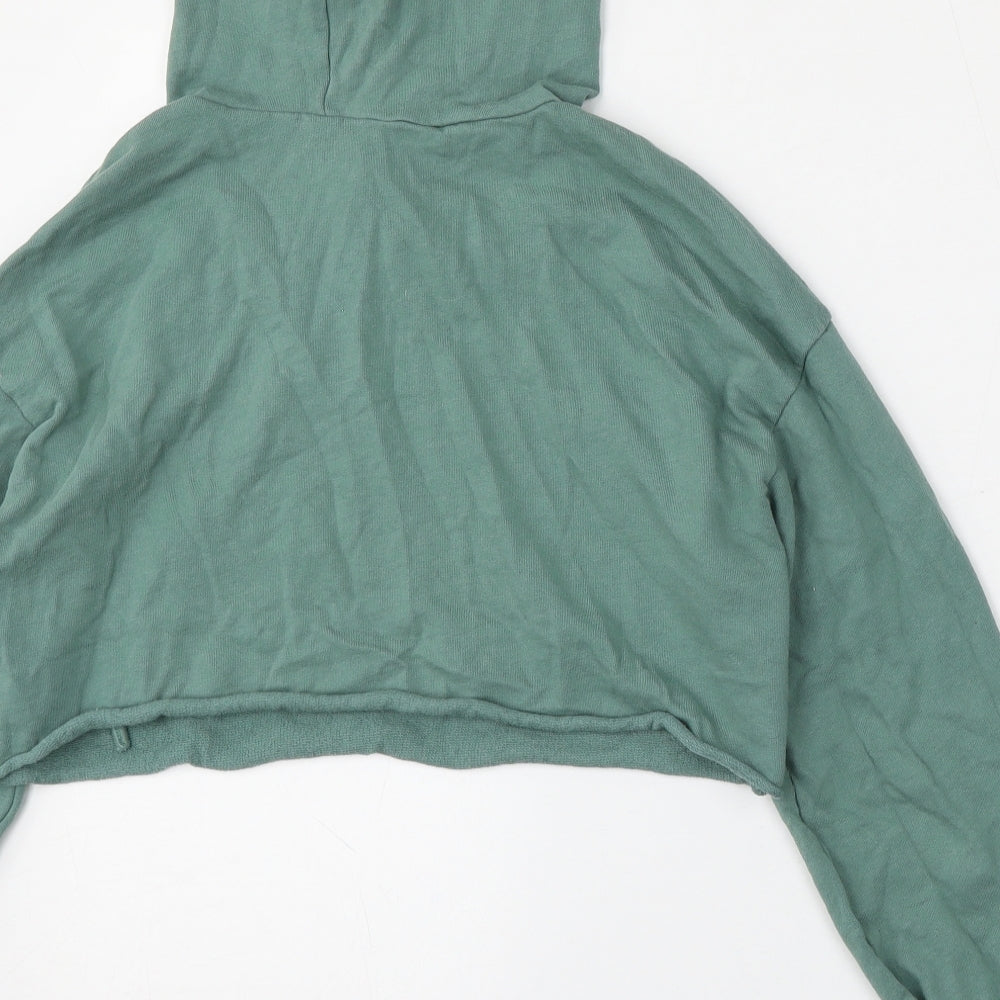 SheIn Womens Green Cotton Pullover Hoodie Size M