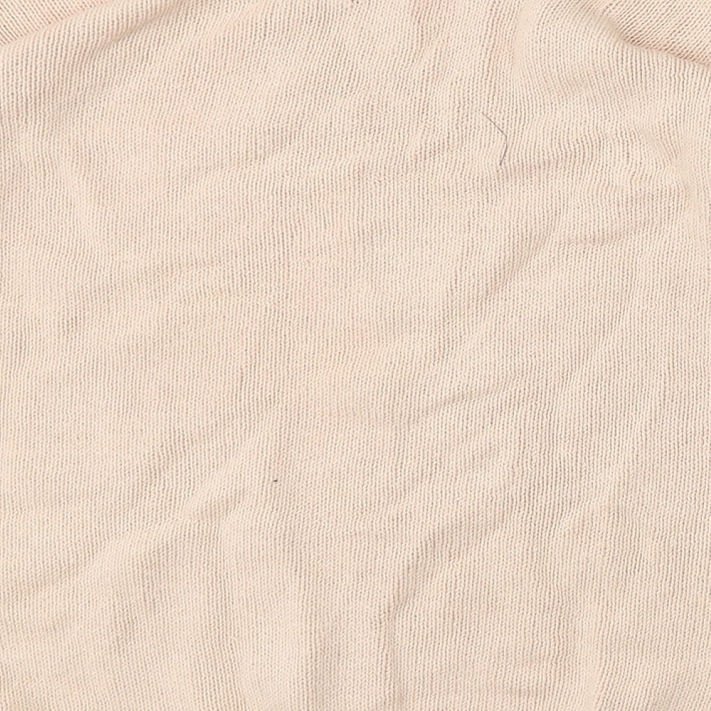 Marks & Spencer Womens Pink Round Neck Cotton Pullover Jumper Size 14