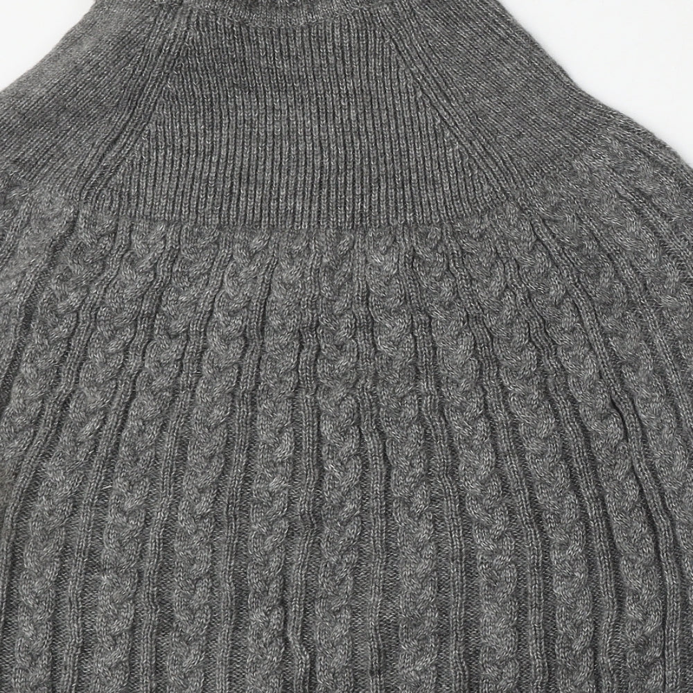 Preworn Womens Grey Roll Neck Polyester Pullover Jumper Size M