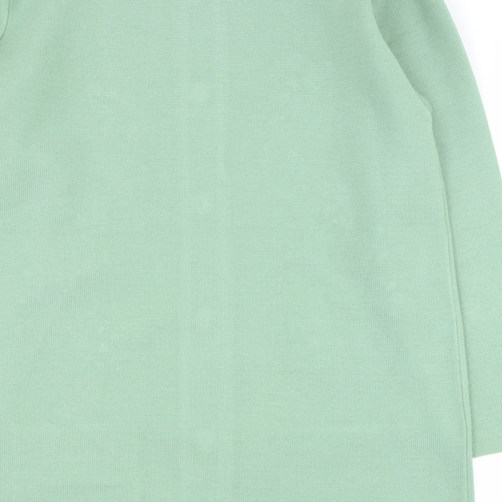paramour Womens Green Scoop Neck Acrylic Pullover Jumper Size XL