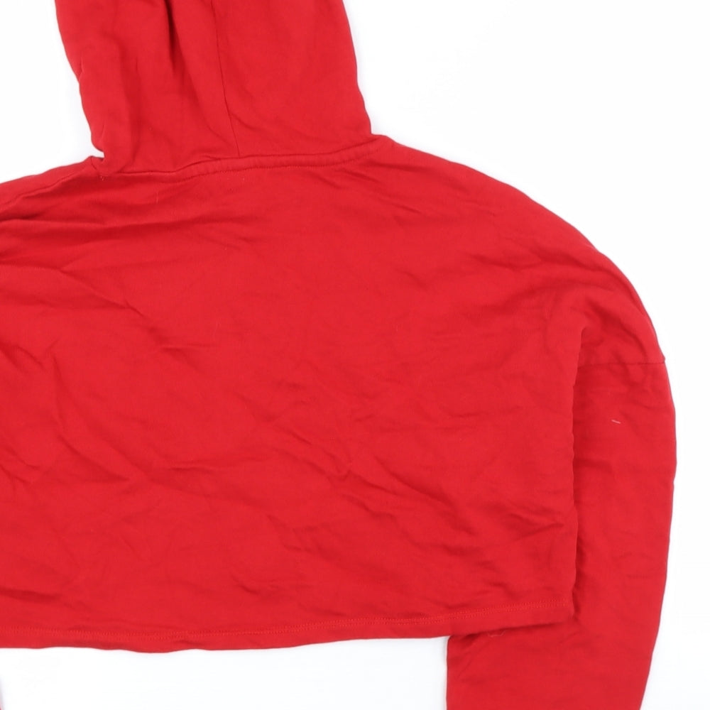 H&M Womens Red Cotton Pullover Sweatshirt Size S - Heart