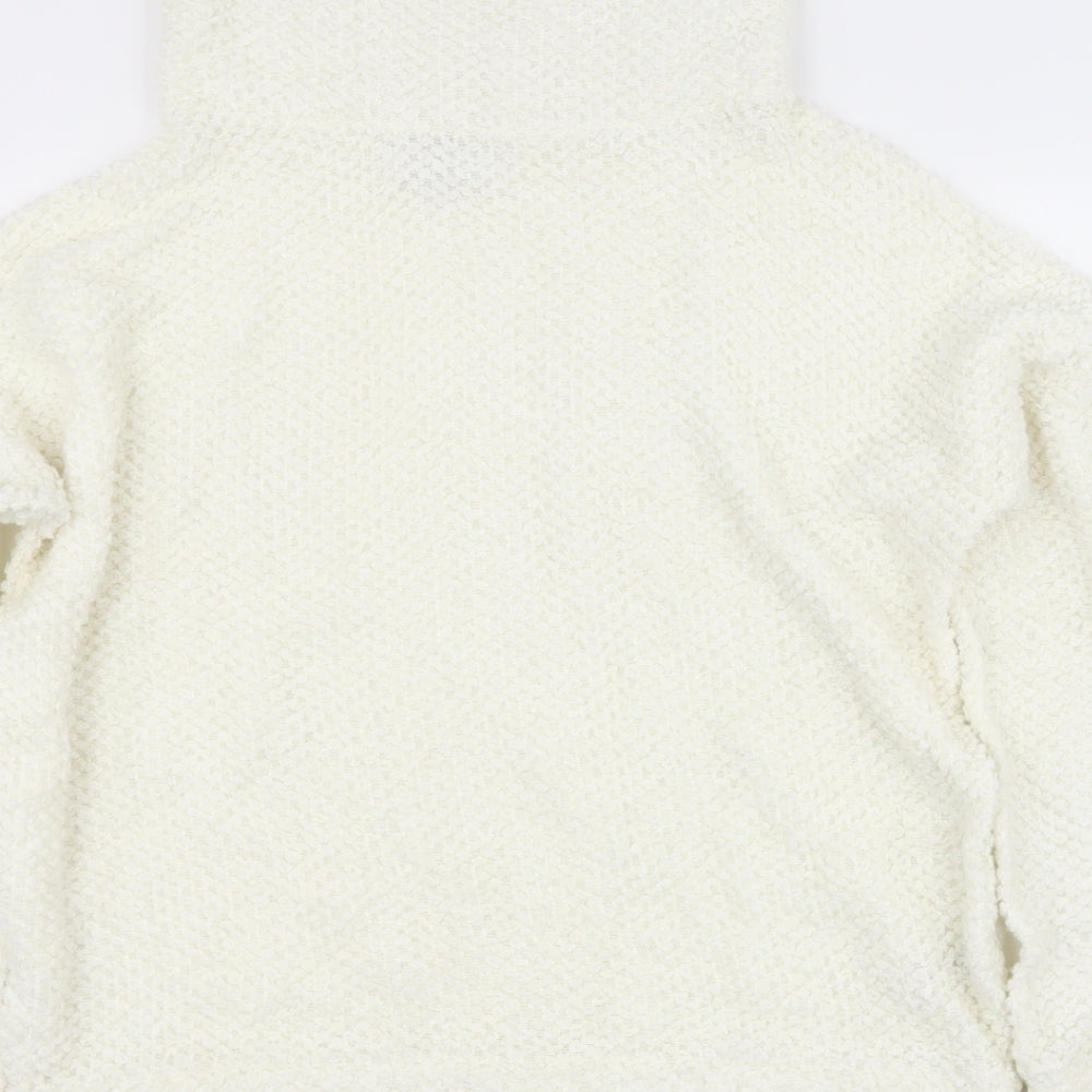 NEXT Womens Beige Roll Neck Acrylic Pullover Jumper Size 14