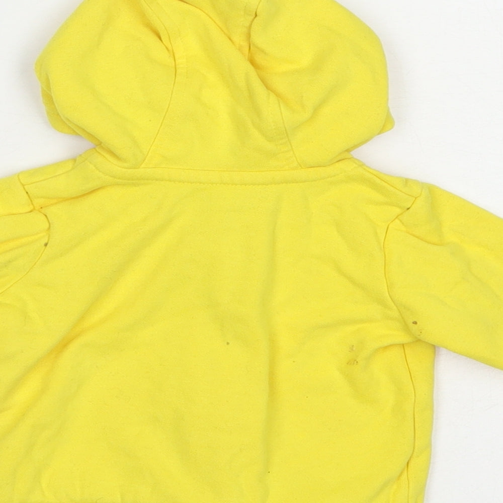 George Baby Yellow Cotton Full Zip Jumper Size 0-3 Months Zip