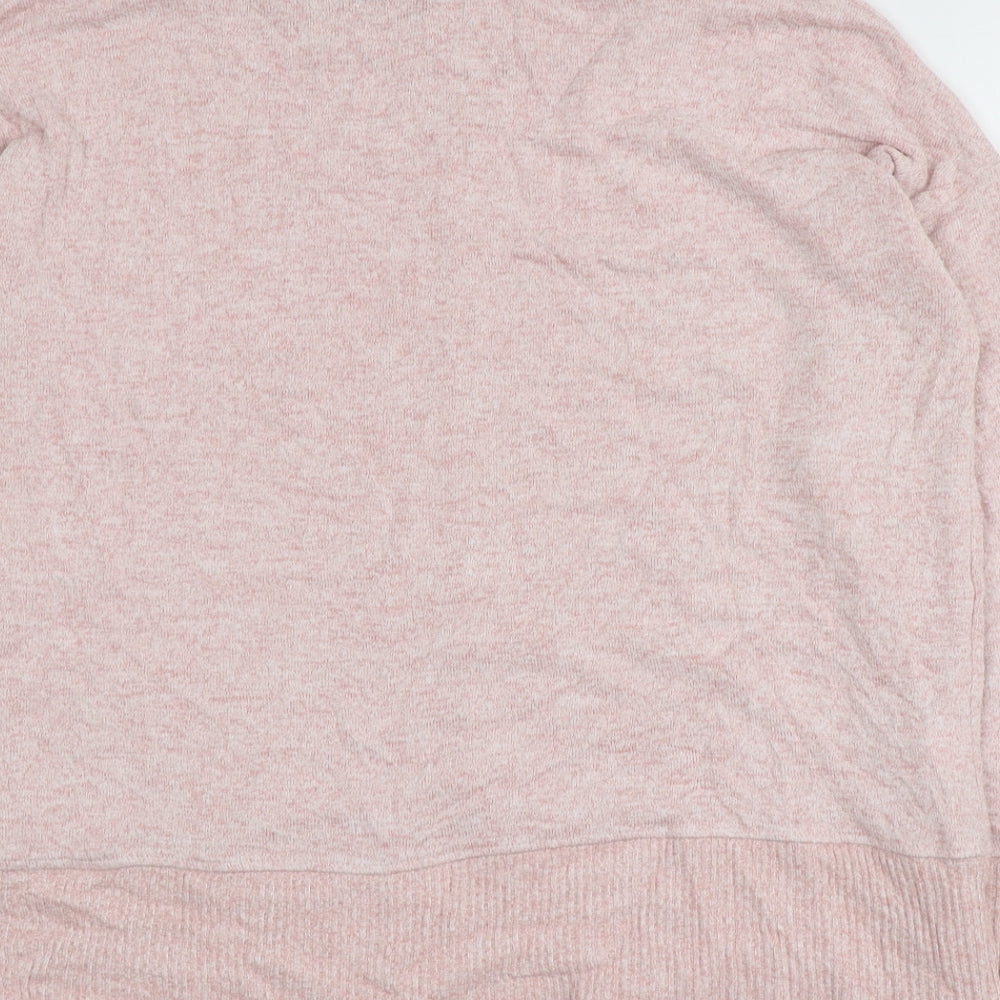NEXT Womens Pink Round Neck Viscose Pullover Jumper Size 14