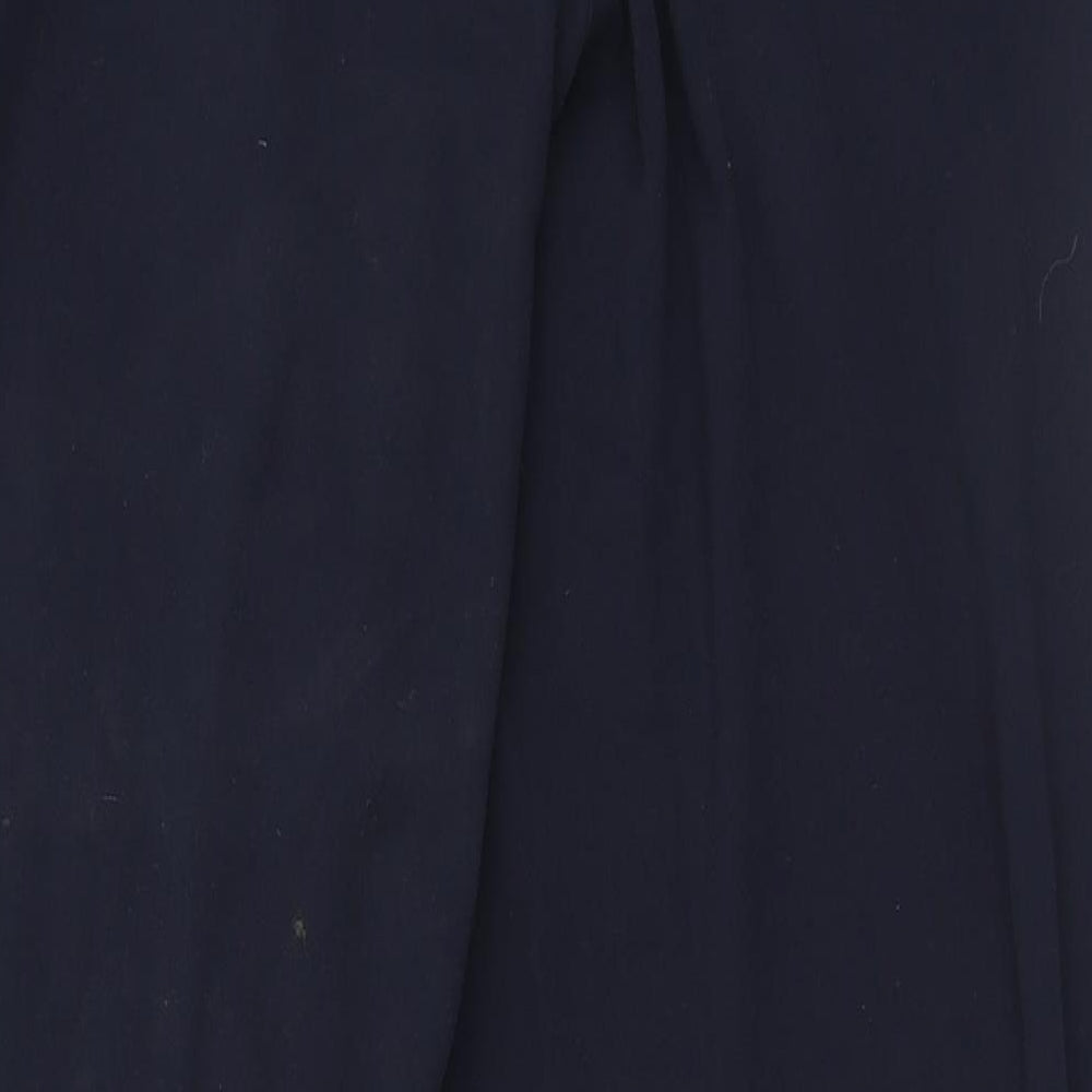 Marks and Spencer Womens Blue Viscose Trousers Size 18 L31 in Regular