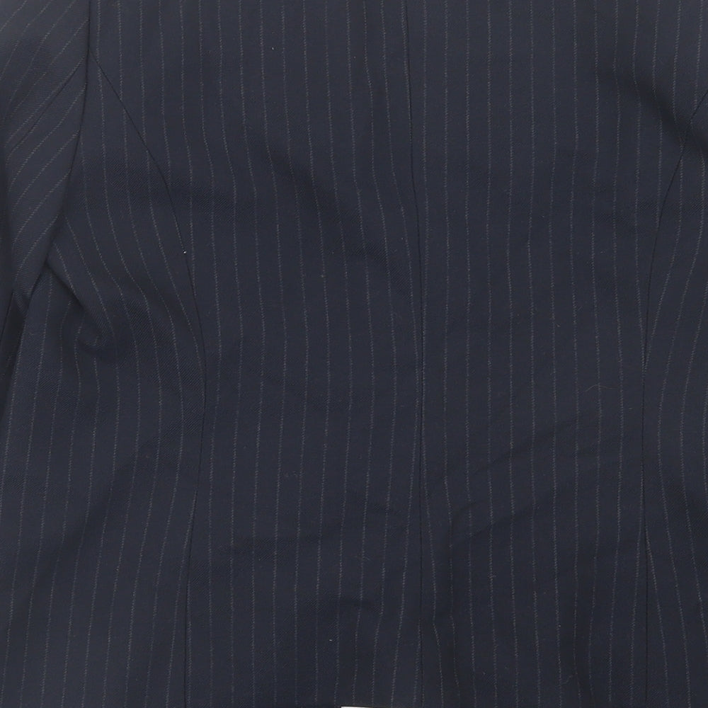 NEXT Womens Blue Striped Jacket Blazer Size 10