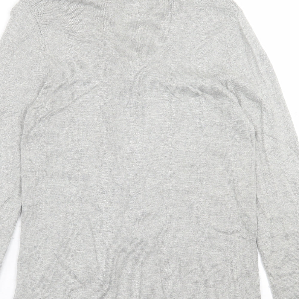 Damart Womens Grey V-Neck Viscose Pullover Jumper Size 10