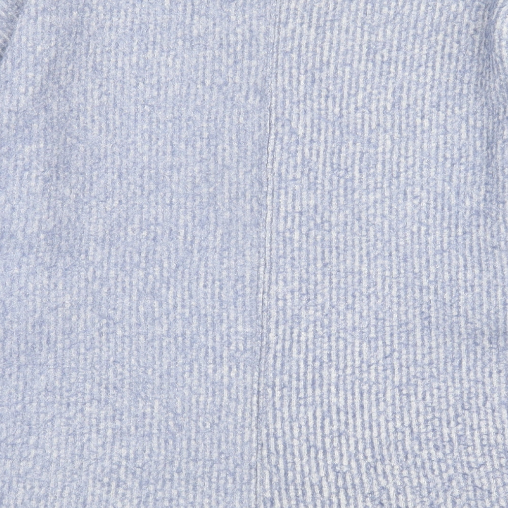 George Mens Blue Crew Neck Polyester Pullover Jumper Size S
