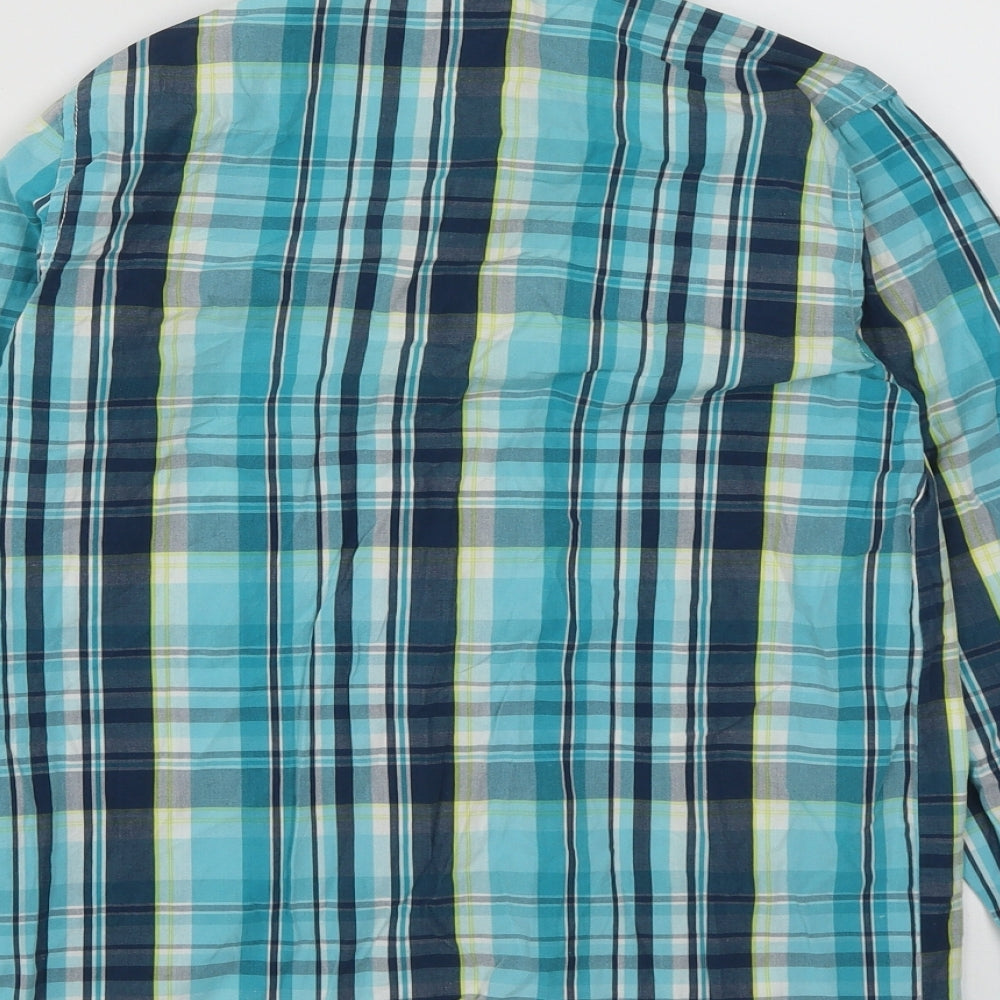 NAME IT Boys Multicoloured Plaid Cotton Button-Up Size 11-12 Years Collared Snap