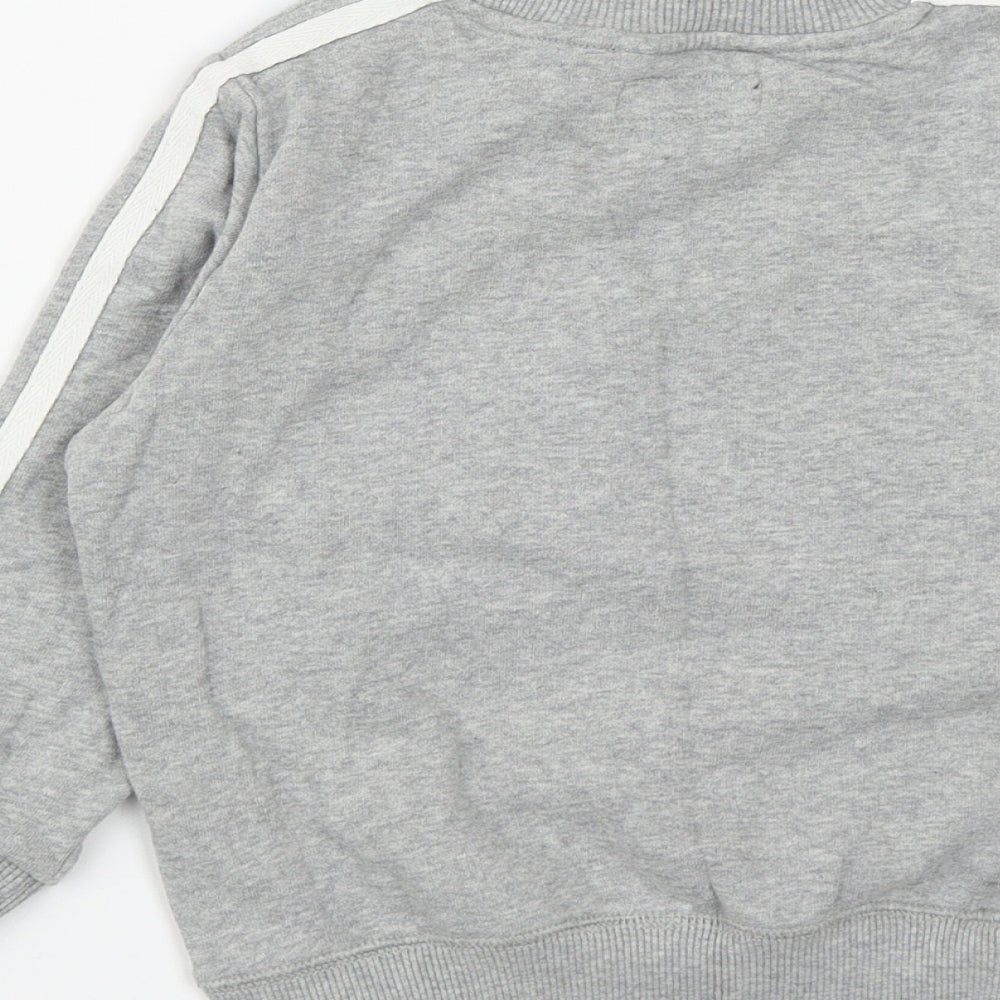 Next Boys Grey Cotton Pullover Sweatshirt Size 4-5 Years