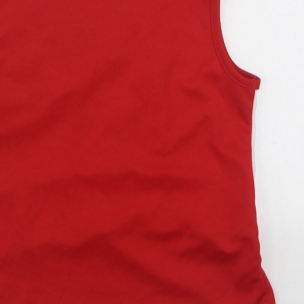 Disney Girls Red Polyester Basic Tank Size 7-8 Years V-Neck Pullover - High School Musical