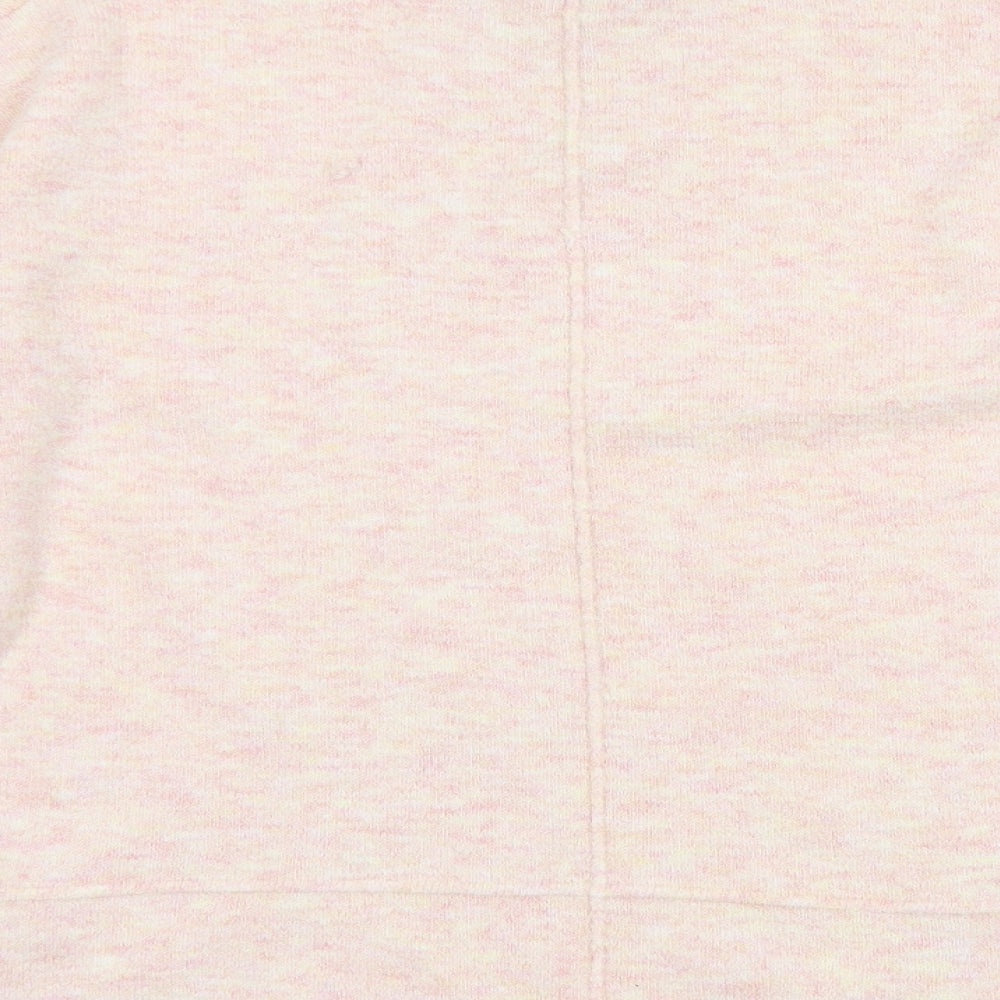 Miss Selfridge Womens Pink Mock Neck Polyester Pullover Jumper Size 10