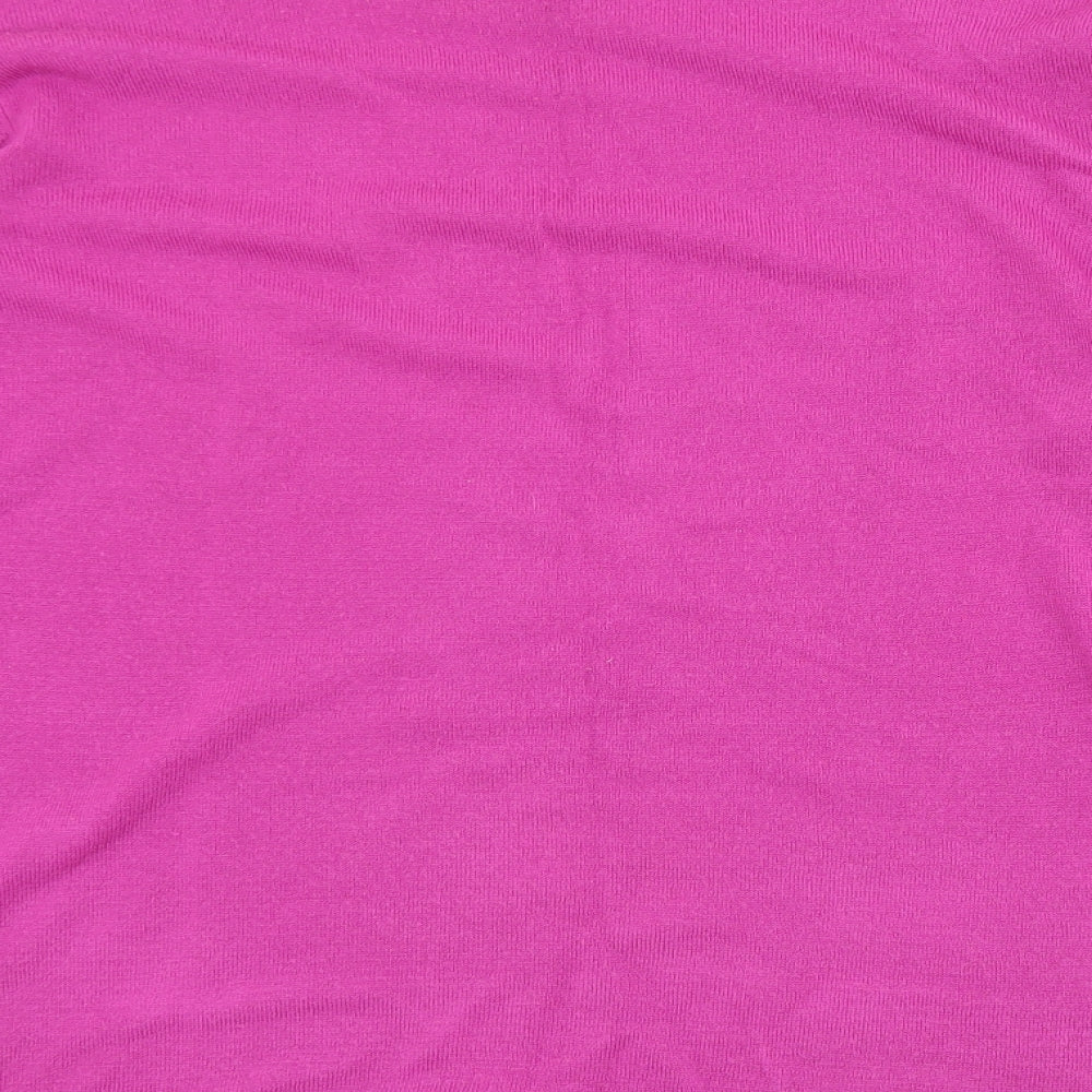 Preworn Womens Purple Mock Neck Acrylic Pullover Jumper Size XL