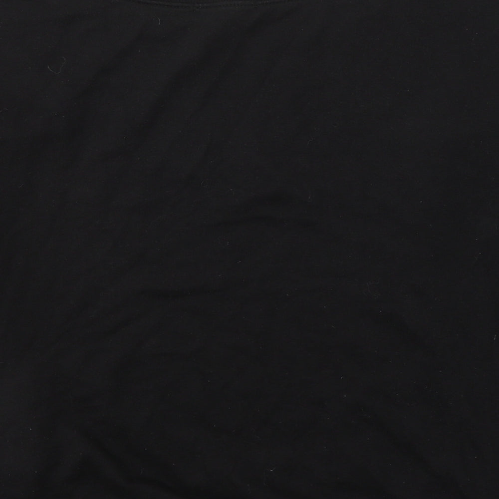 Missguided Womens Black Cotton Pullover Sweatshirt Size 8 Pullover