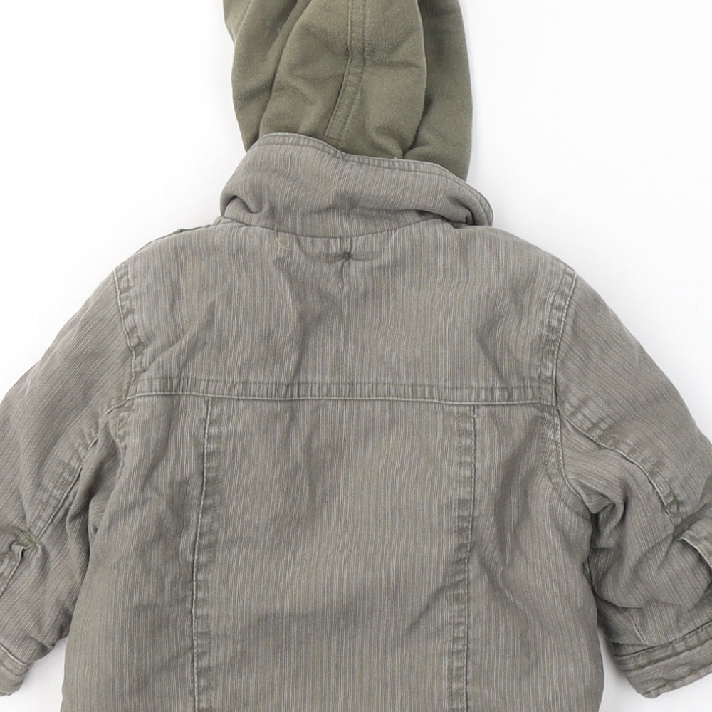 Mothercare Boys Green Jacket Coat Size 3-6 Months Zip
