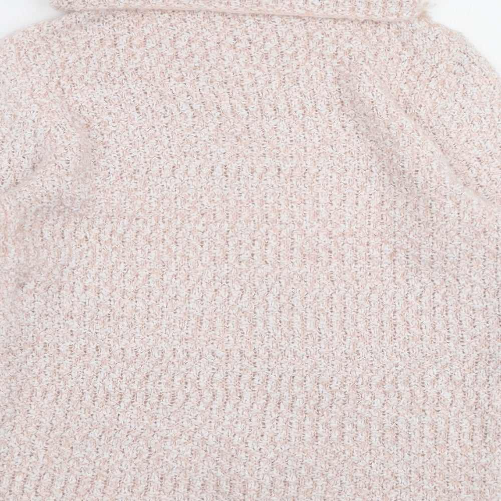 Bonmarché Womens Pink Roll Neck Polyester Pullover Jumper Size 10