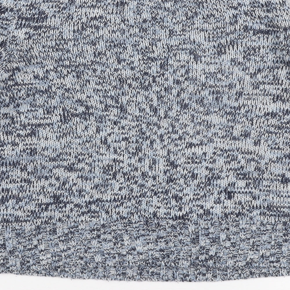 H&M Womens Blue Round Neck Acrylic Pullover Jumper Size XS