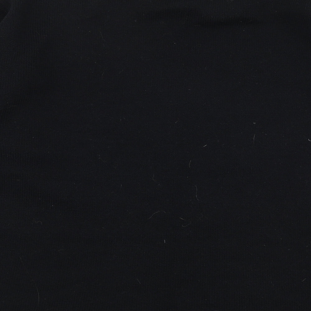 Bensons Womens Black Round Neck Polyester Pullover Jumper One Size