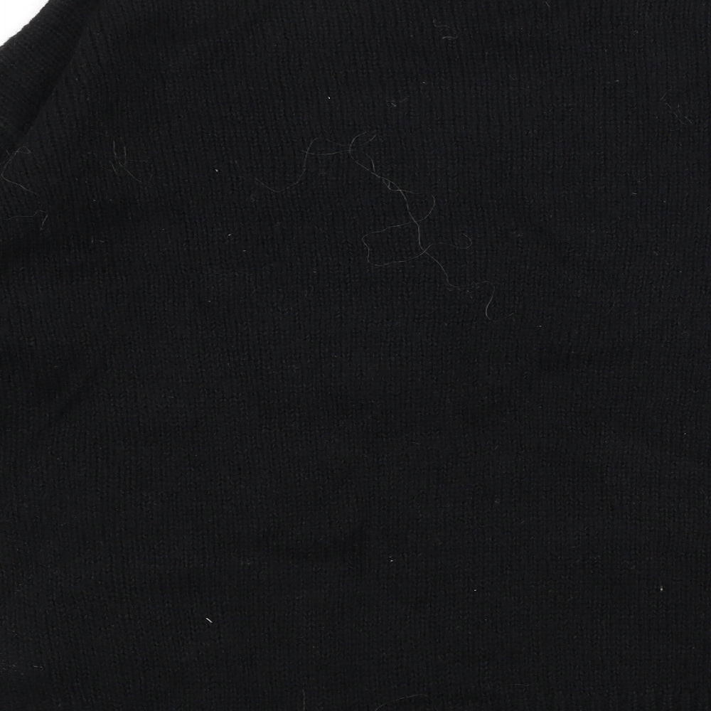 New Look Womens Black Round Neck Acrylic Pullover Jumper Size M