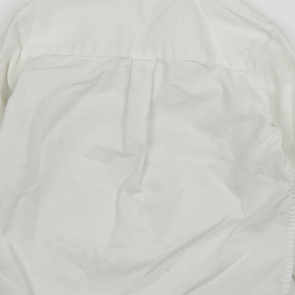 NEXT Boys White Cotton Basic Button-Up Size 4-5 Years Collared