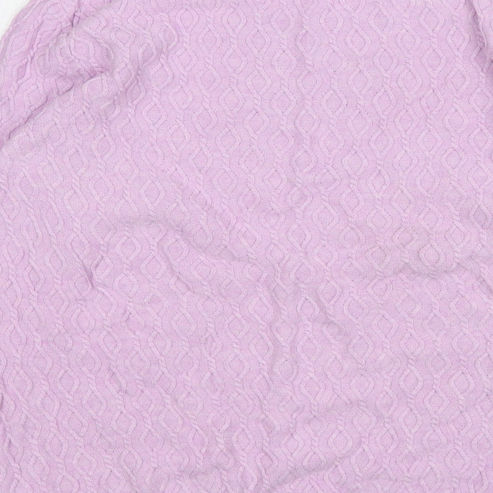 Country Casuals Womens Pink Round Neck Cotton Pullover Jumper Size M
